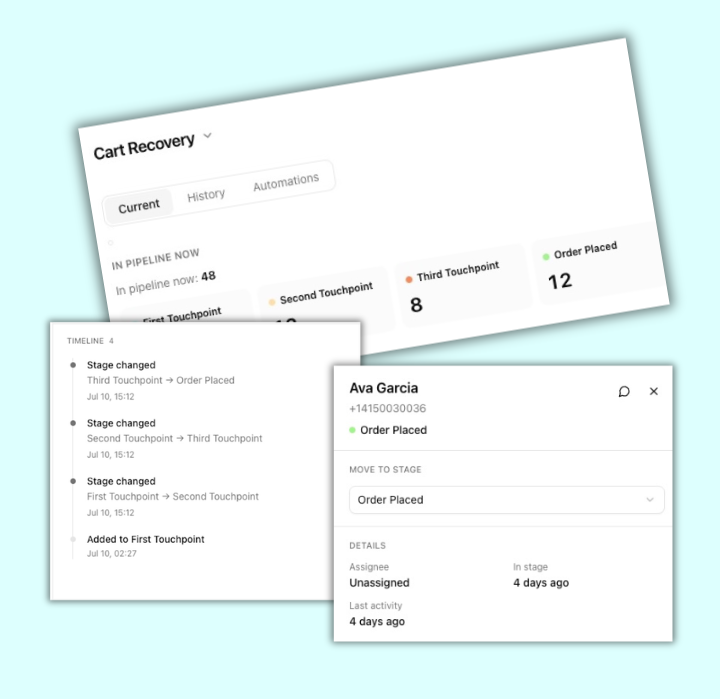 Podium Market Pipelines — Kanban Board and active contacts